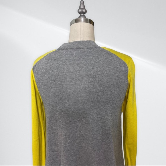 CAbi Yellow & Gray Belle Layered Sweater Cardigan XS - Picture 7 of 10
